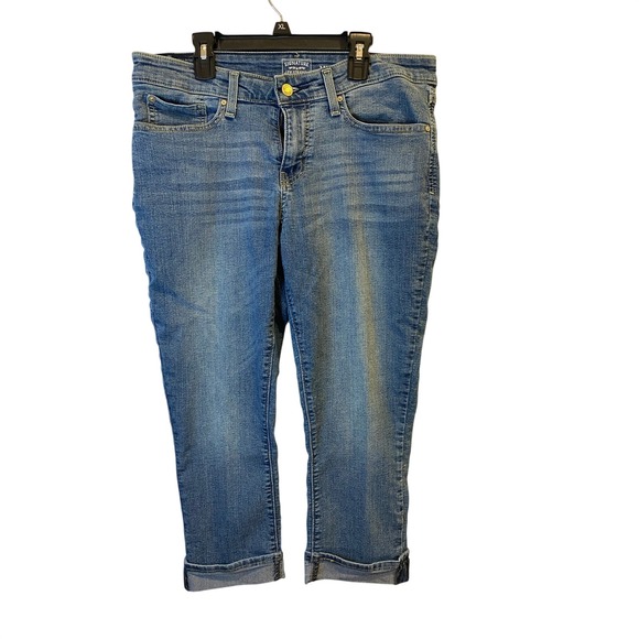 Signature by Levi Strauss & Co. Gold Label Denim - Signature by Levi Strauss Gold Label Mid-Rise Capri Blue Jeans Womens 12 W31